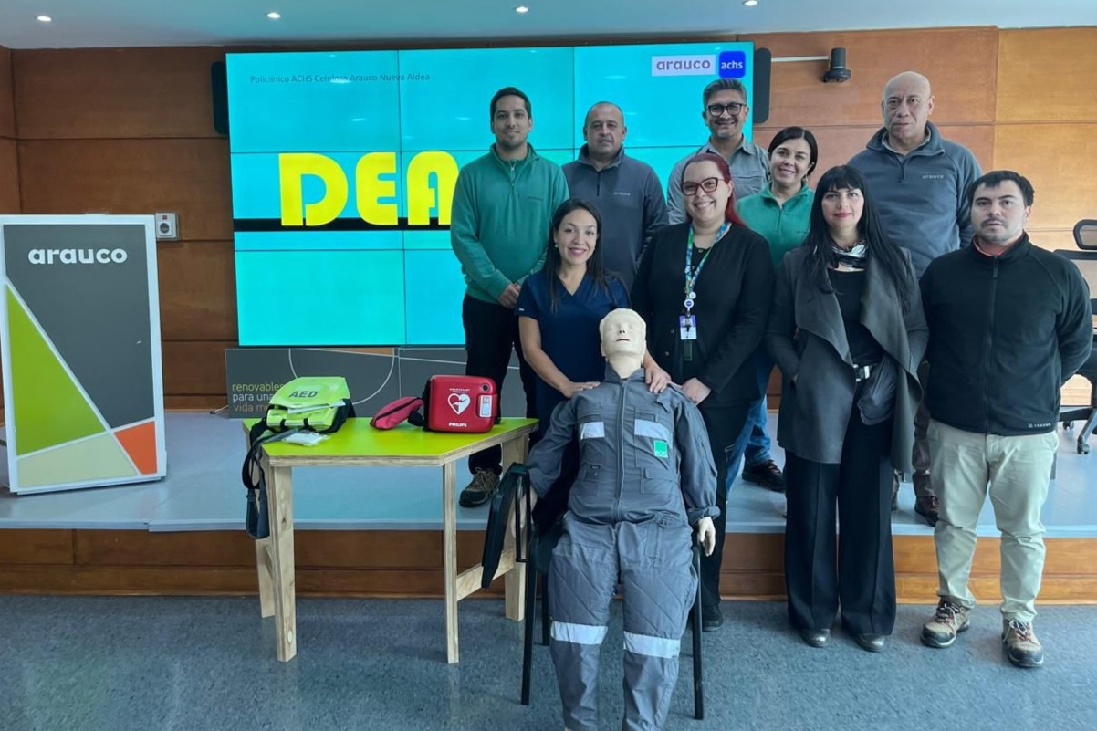 Personal de Celulosa Arauco Nueva Aldea fue instruido por Achs Servicios en uso de DEA frente a emergencias cardíacas