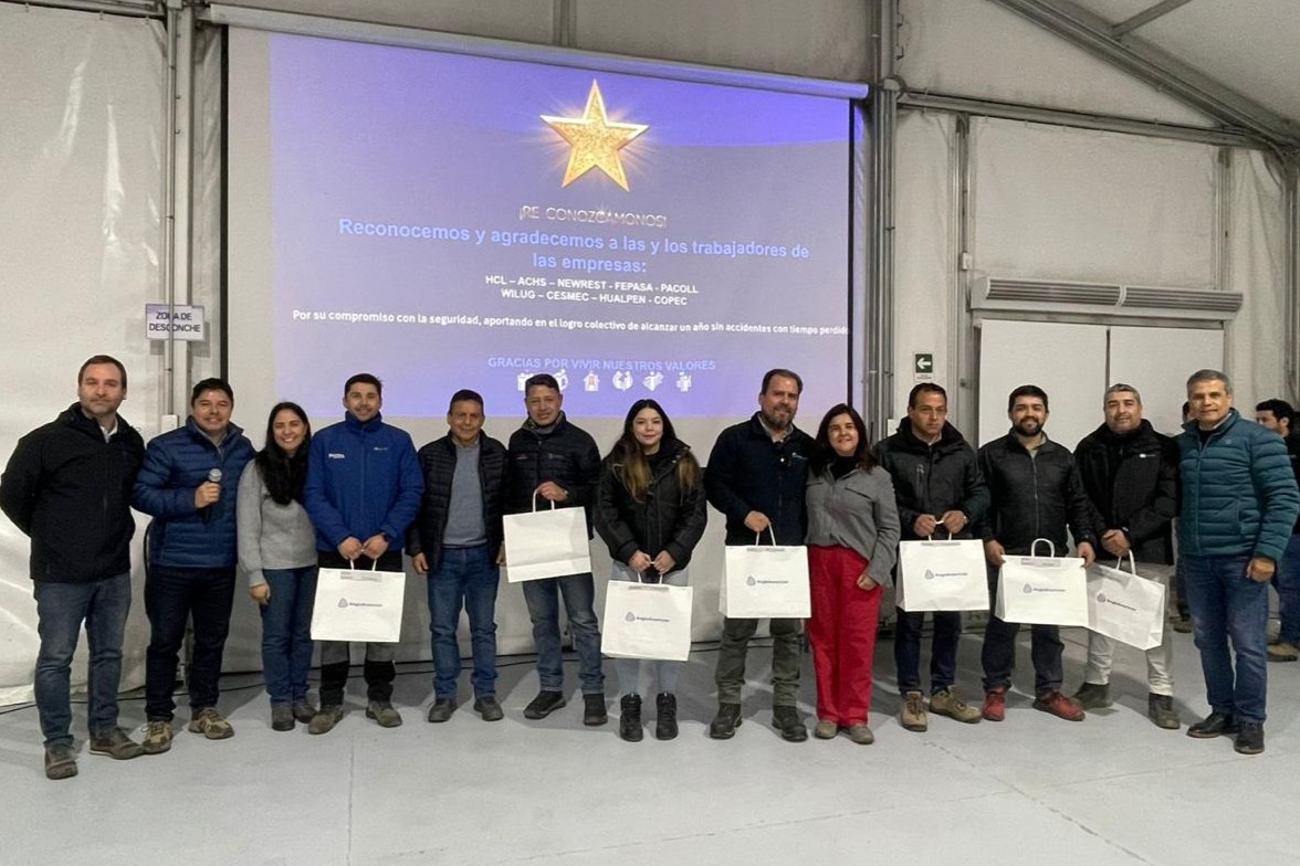 Fundición Chagres de Anglo American reconoció a Achs Servicios por contribuir a la cero accidentabilidad sin tiempo perdido